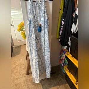 Blue Island White and Blue Patterned Dress